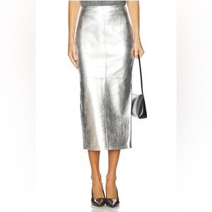 Forever 21 Silver Pencil Skirt